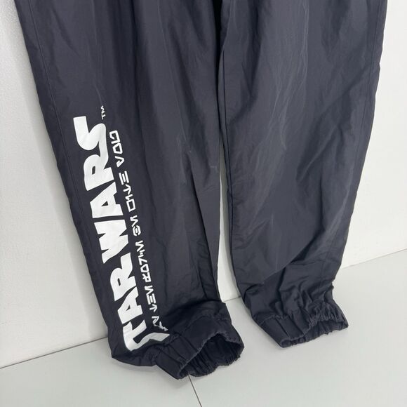 Disney Star Wars Black Track Pants Jogger Elastic Waist Sz L Organic Cotton Blnd - Picture 5 of 8